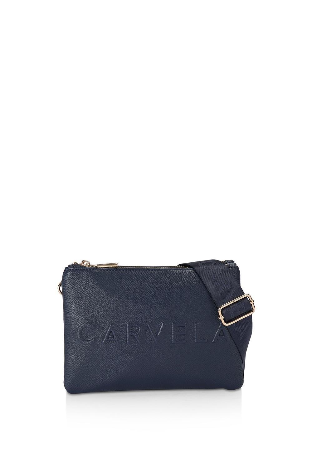 Carvela navy clutch discount bag