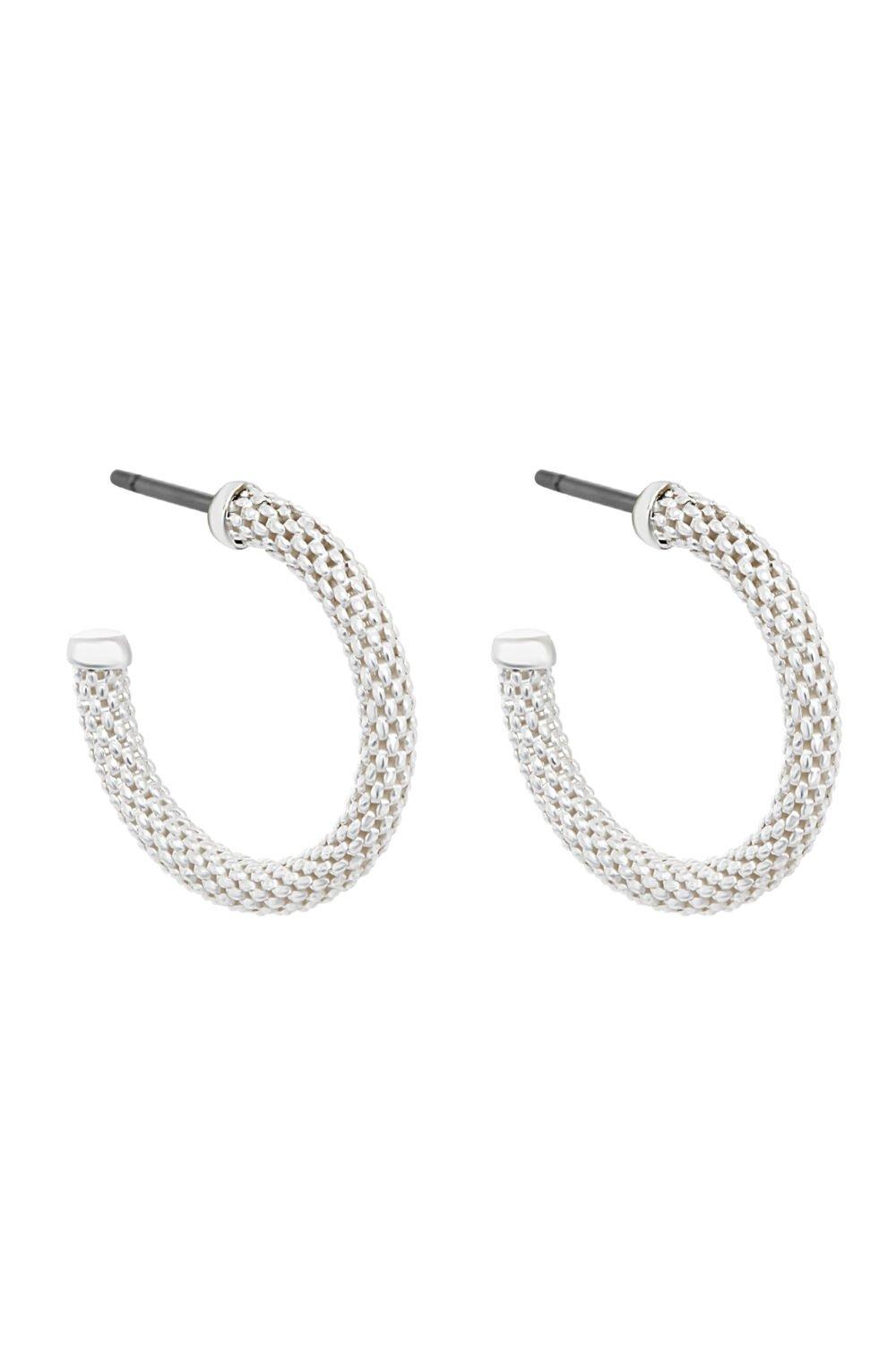 Silver hot sale mesh earrings