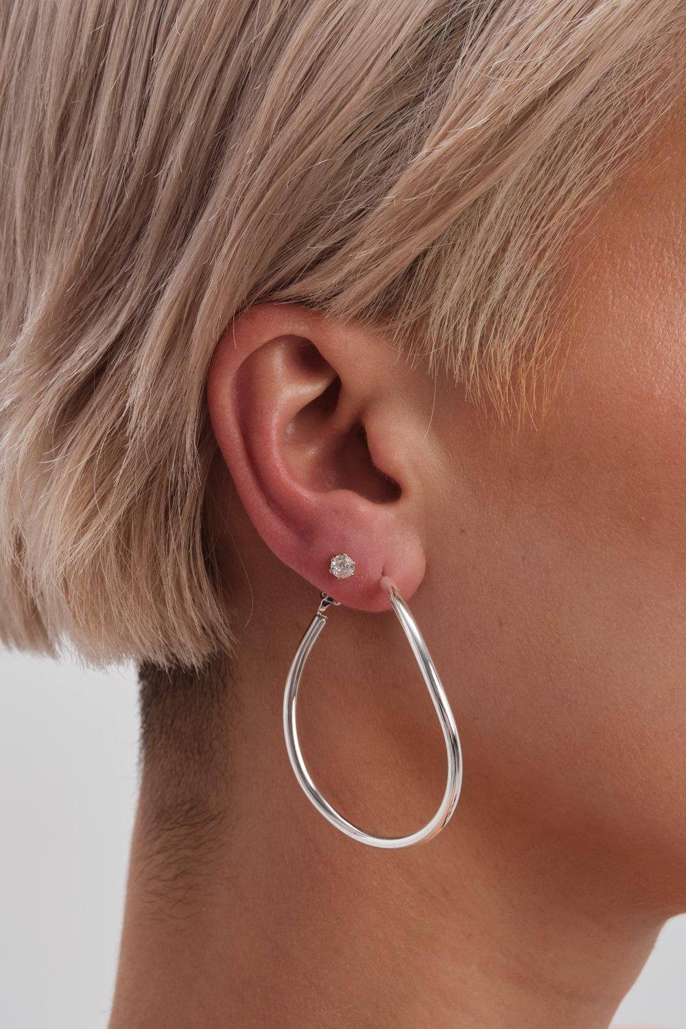 Silver hoop hot sale earrings target