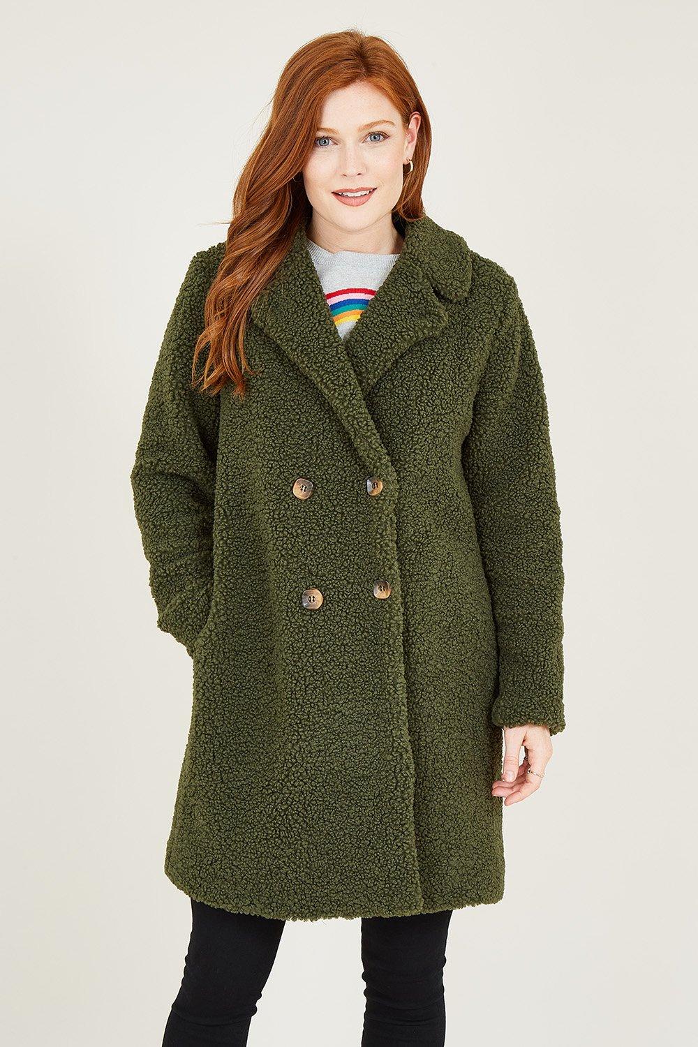 Dorothy perkins on sale teddy coat green