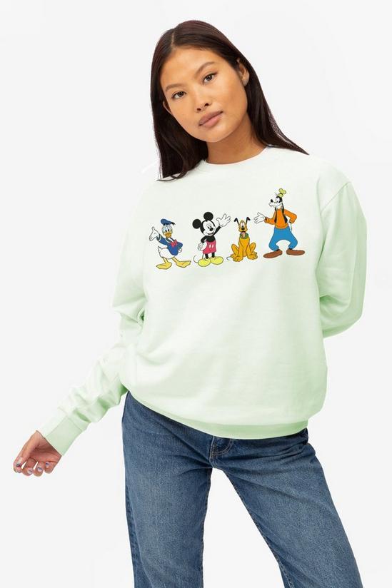 Hoodies & Sweatshirts, Mickey Mouse & Friends Line Up Womens Crew  Sweatshirt