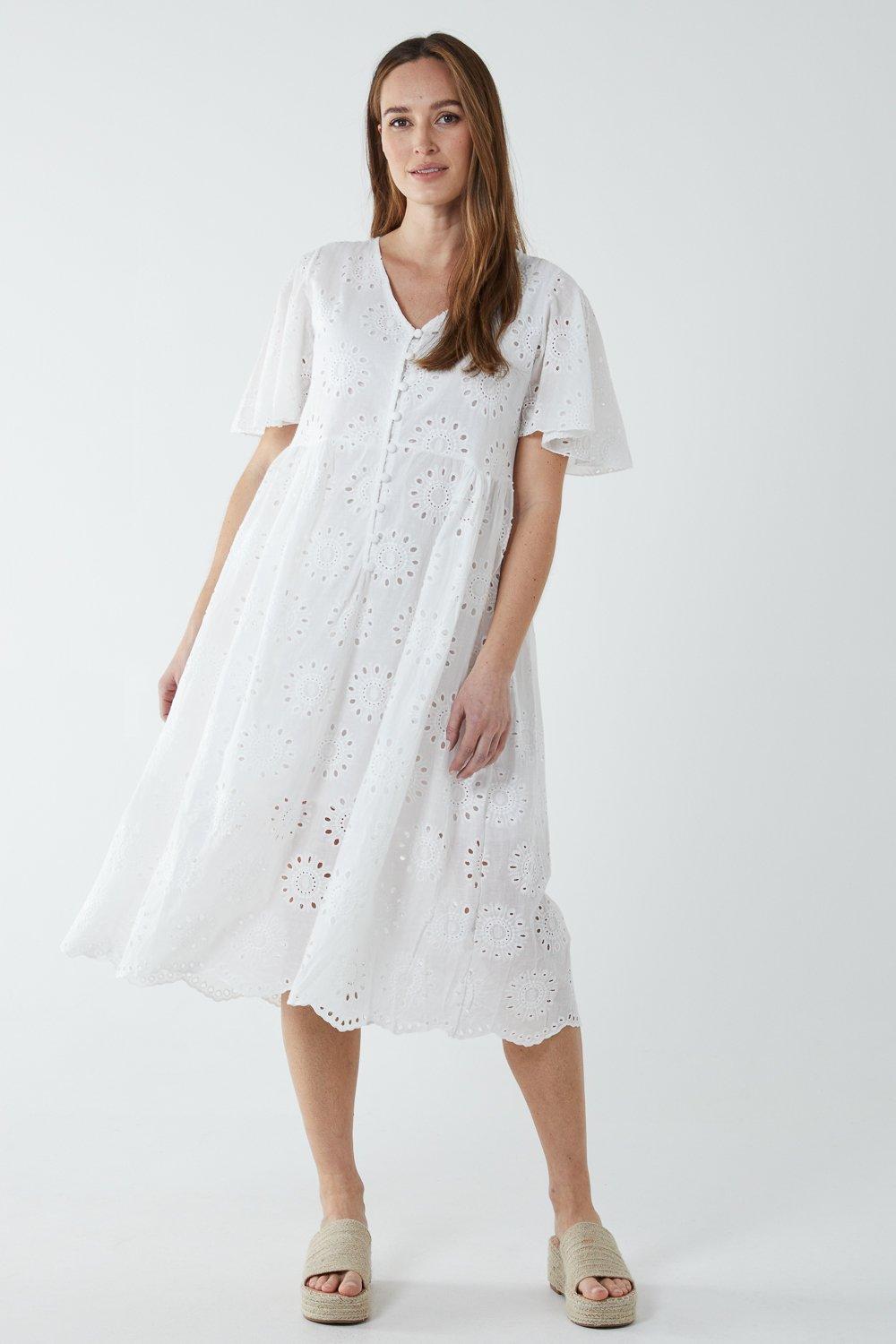 Dorothy perkins white broderie sales dress