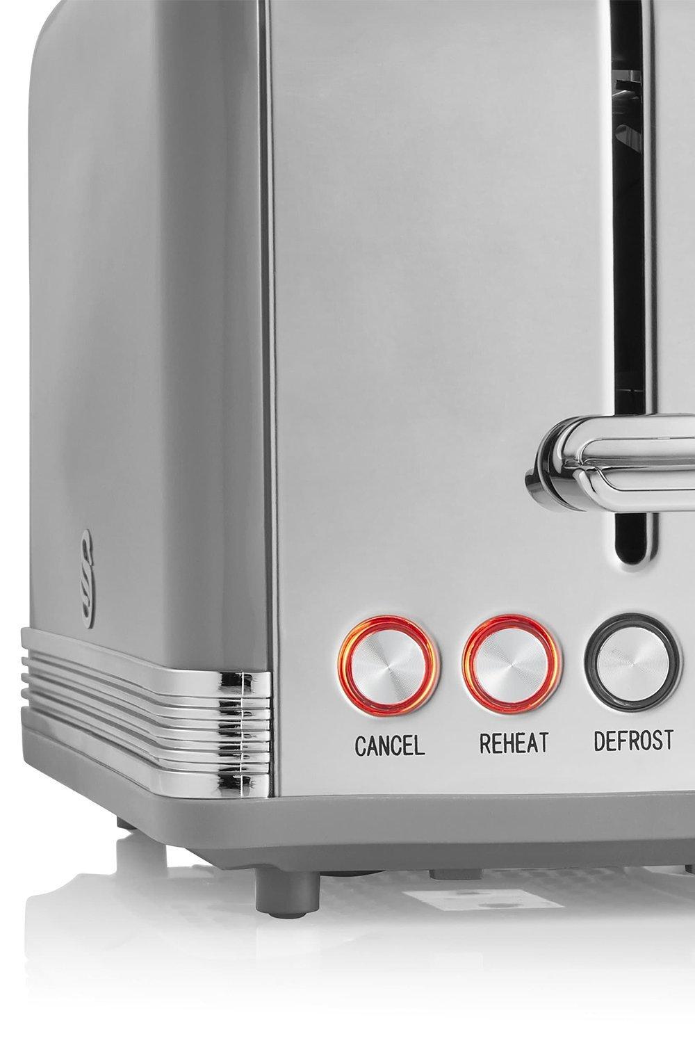 Swan retro hotsell toaster grey