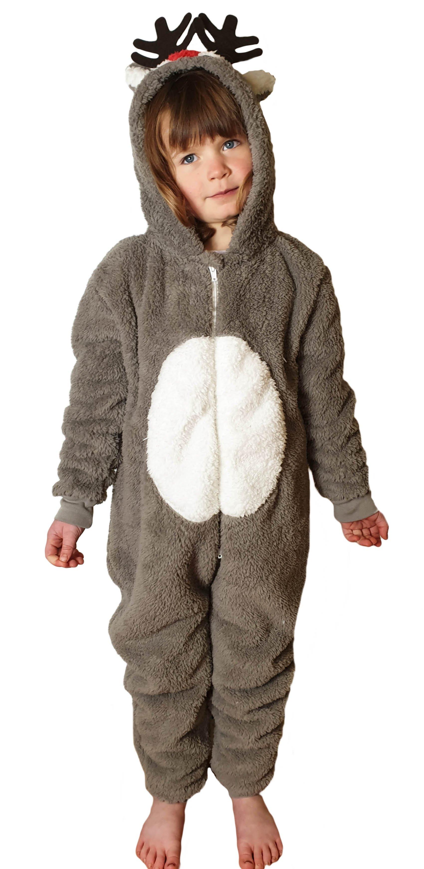 Nightwear | Super Soft Fleece Reindeer Onesie Playsuit with Tail Age 8 ...