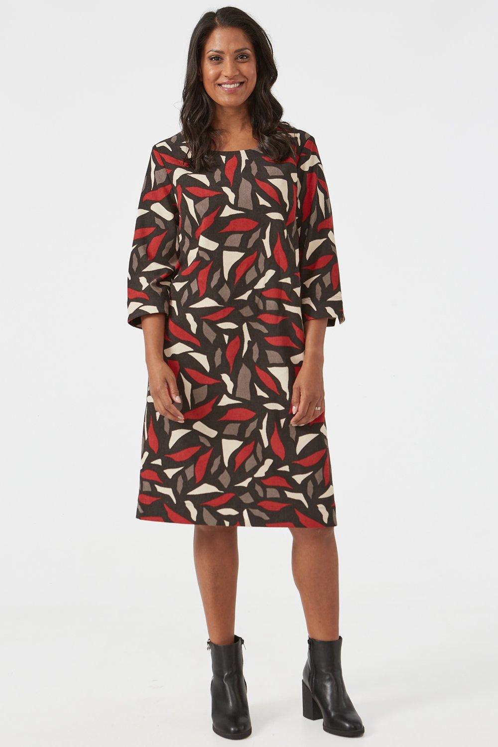 Dresses Abstract Floral Print Dress Viz A Viz