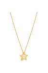 Pure Luxuries London Gift Packaged 'Rylee' 18ct Gold Plated 925 Silver Star & Pearl Necklace thumbnail 1