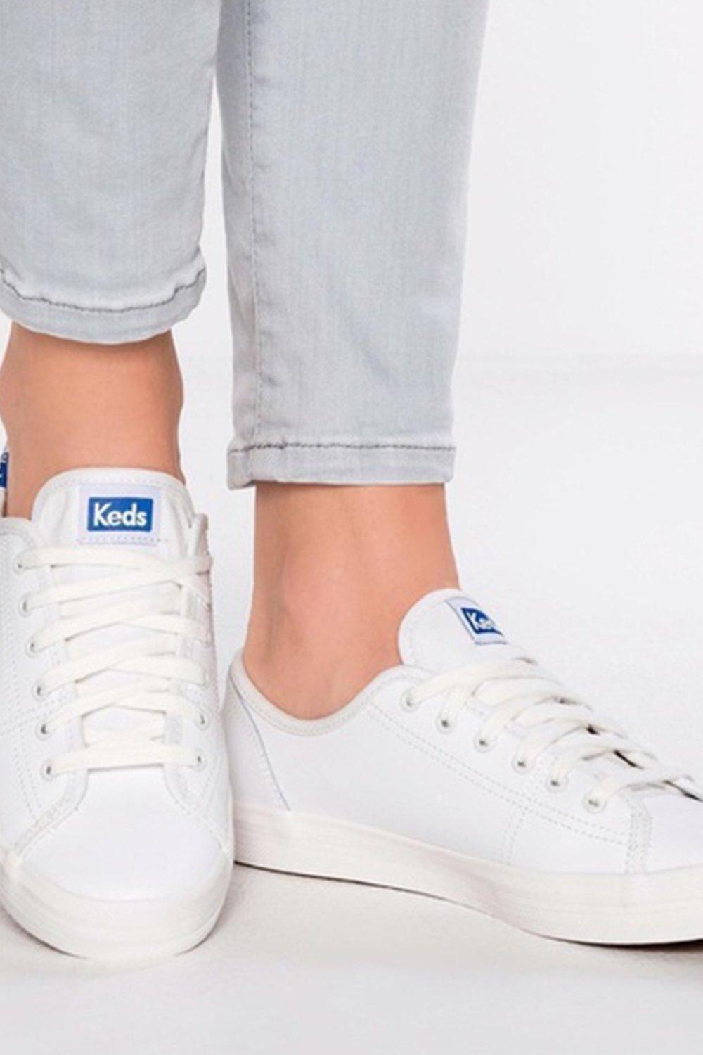 Keds kickstart retro hot sale court perf leather