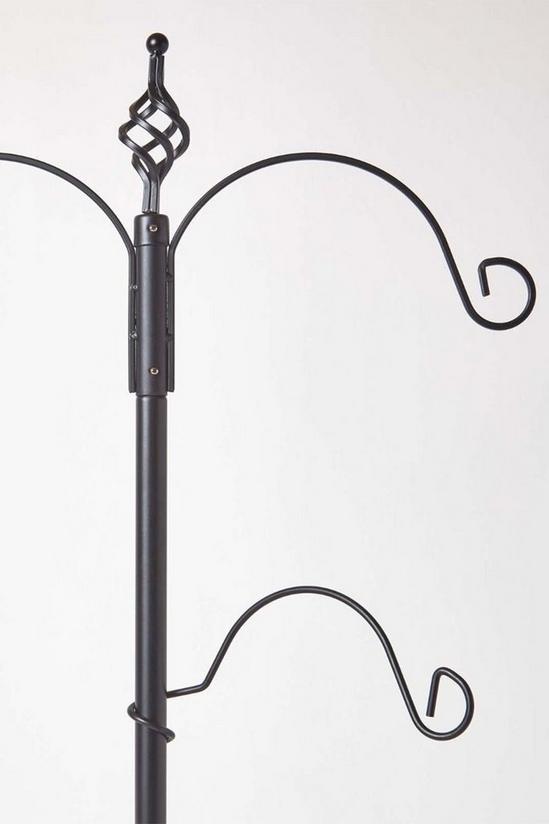 Homescapes Black Standalone Bird Feeding and Water Station, 223 cm Tall 2