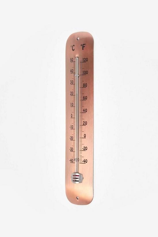 Homescapes Copper Metal Wall Thermometer, 30 cm 1