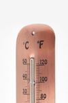 Homescapes Copper Metal Wall Thermometer, 30 cm thumbnail 2