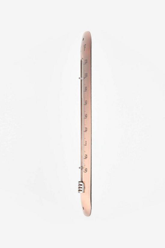 Homescapes Copper Metal Wall Thermometer, 30 cm 3