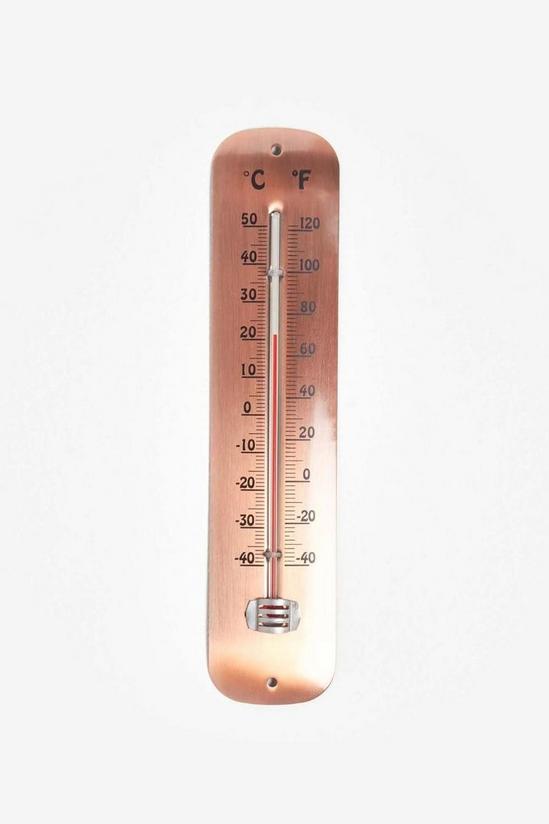 Homescapes Copper Metal Wall Thermometer, 30 cm 4