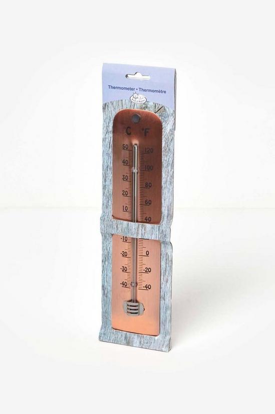 Homescapes Copper Metal Wall Thermometer, 30 cm 6