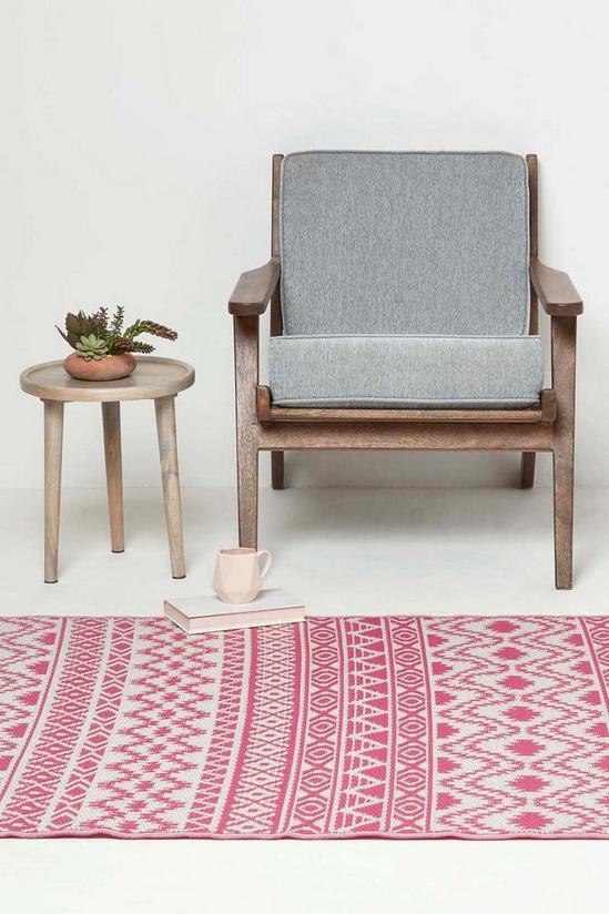 Homescapes Tia Aztec Pink & White Outdoor Rug 5