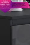 FWStyle 8 Drawer High Gloss Black Sideboard Chest Of Drawers - Stora thumbnail 4