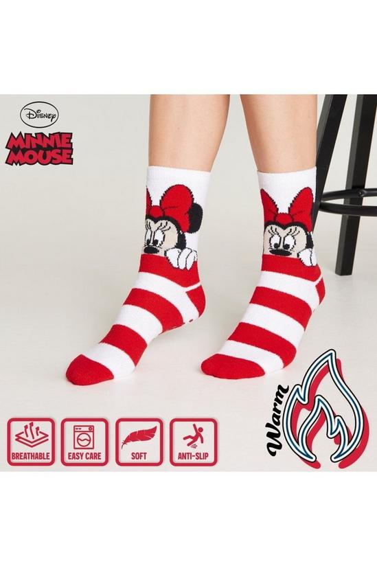 Stitches Minnie Mouse Fuzzy Grip Socks (2 Pack)