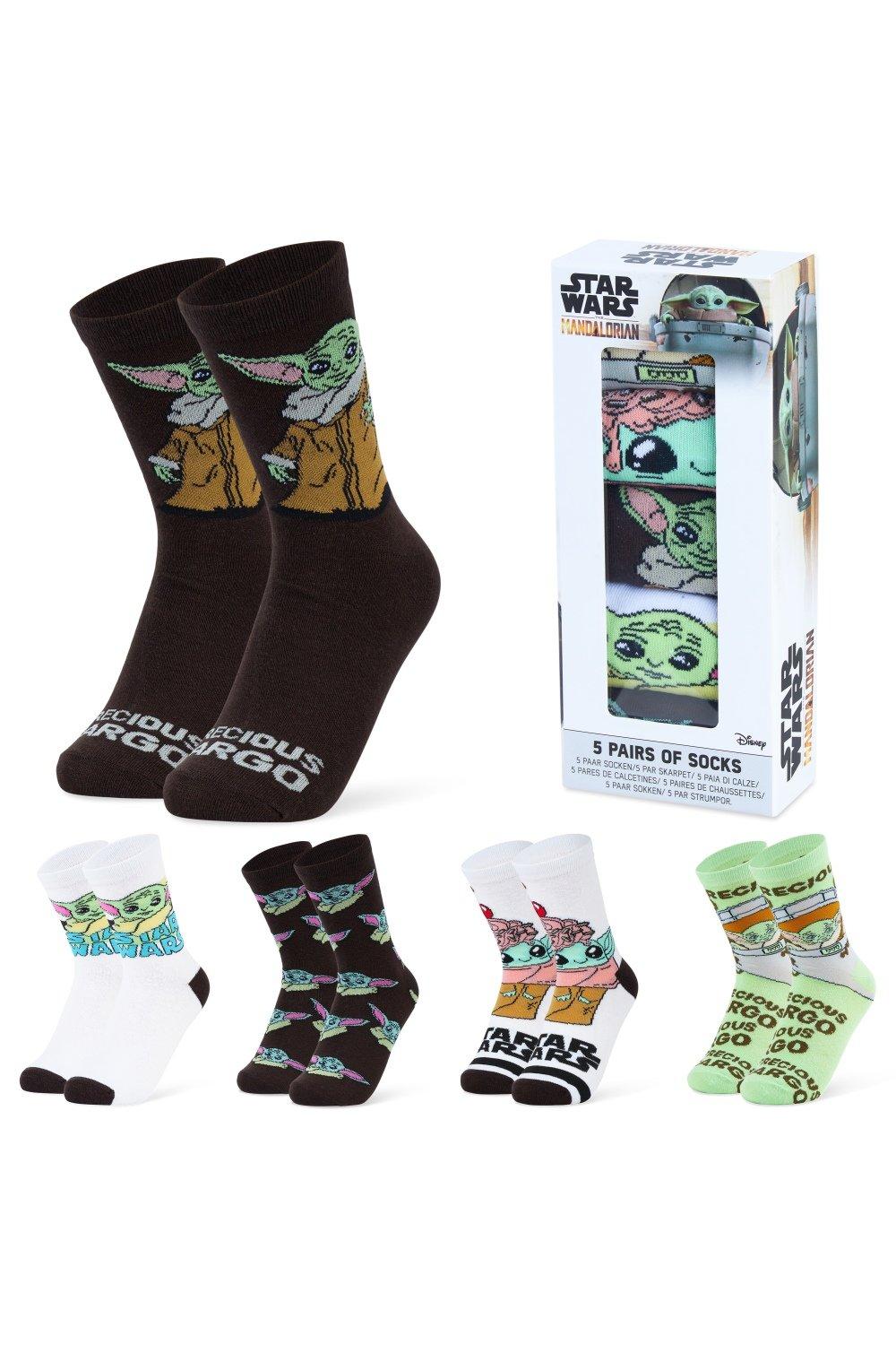 Hosiery, The Mandalorian Grogu Socks Pack Of 5