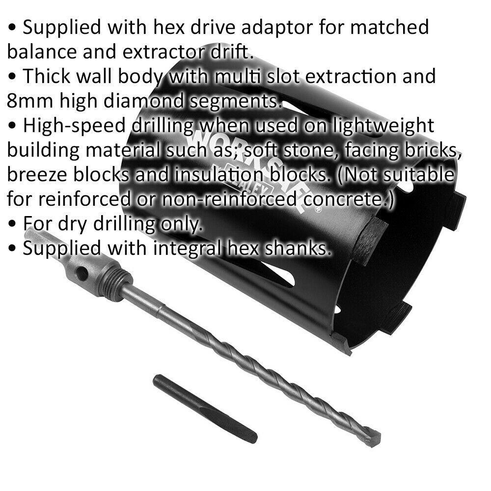 Hand Tools | 127mm X 150mm - Dry Diamond Core Drill Hole Saw - Hex ...