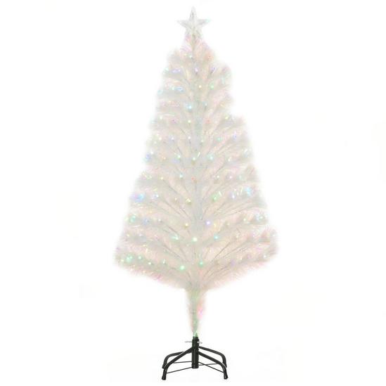 HOMCOM 4FT Prelit Artificial Christmas Tree Fiber Optic Xmas Decoration 2