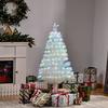 HOMCOM 4FT Prelit Artificial Christmas Tree Fiber Optic Xmas Decoration thumbnail 3