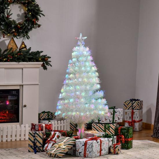 HOMCOM 4FT Prelit Artificial Christmas Tree Fiber Optic Xmas Decoration 3