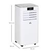 HOMCOM 10000 BTU Mobile Air Conditioner Portable AC Unit with RC for Bedroom thumbnail 3