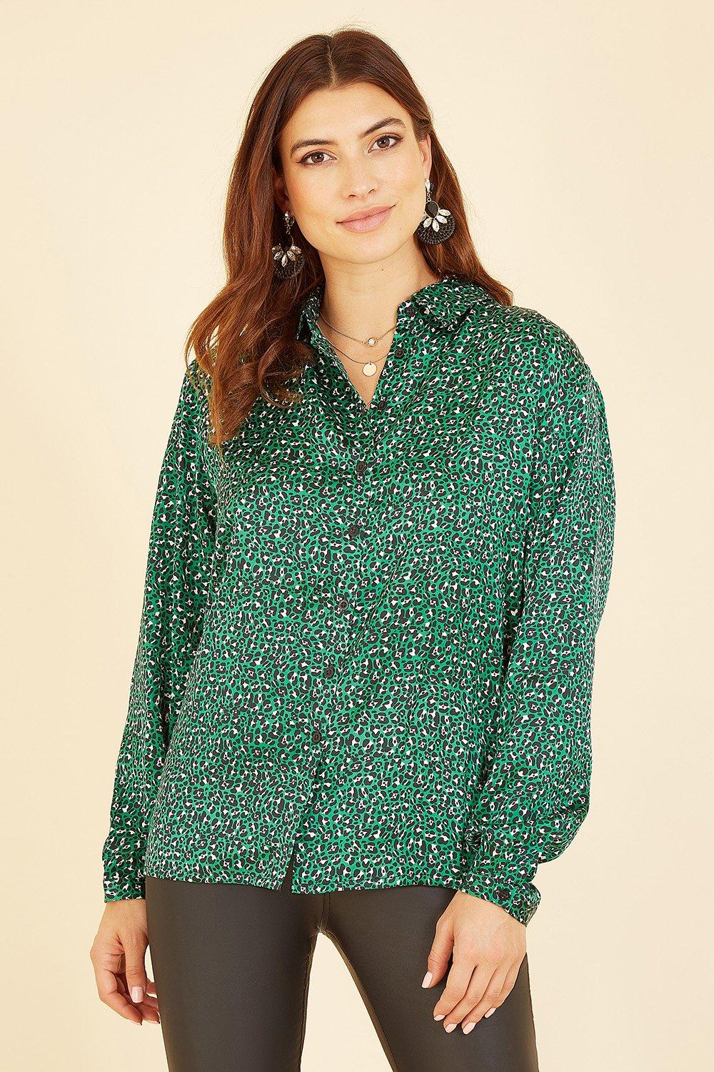 green leopard shirt