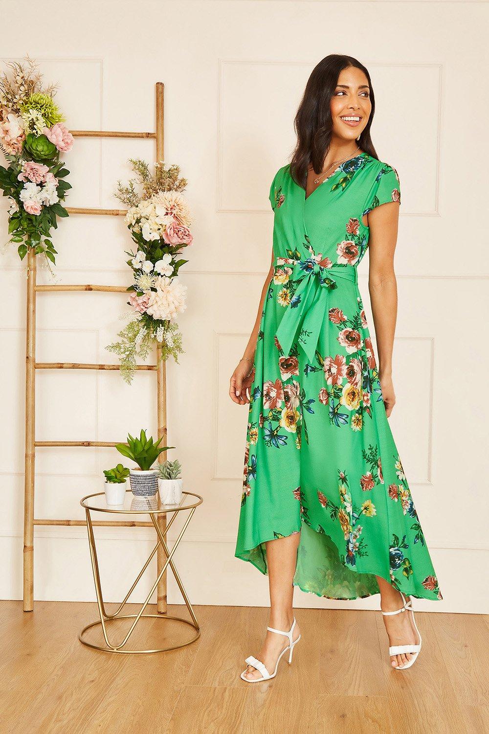 Oasis flower arranger on sale wrap midi dress