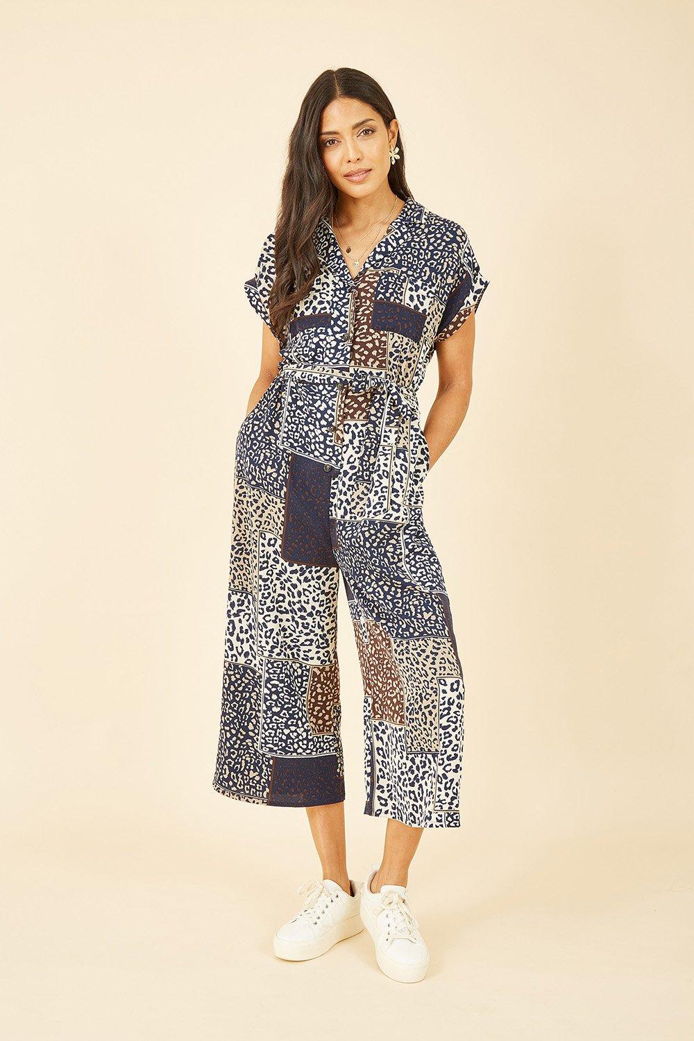 Oasis leopard cheap print jumpsuit