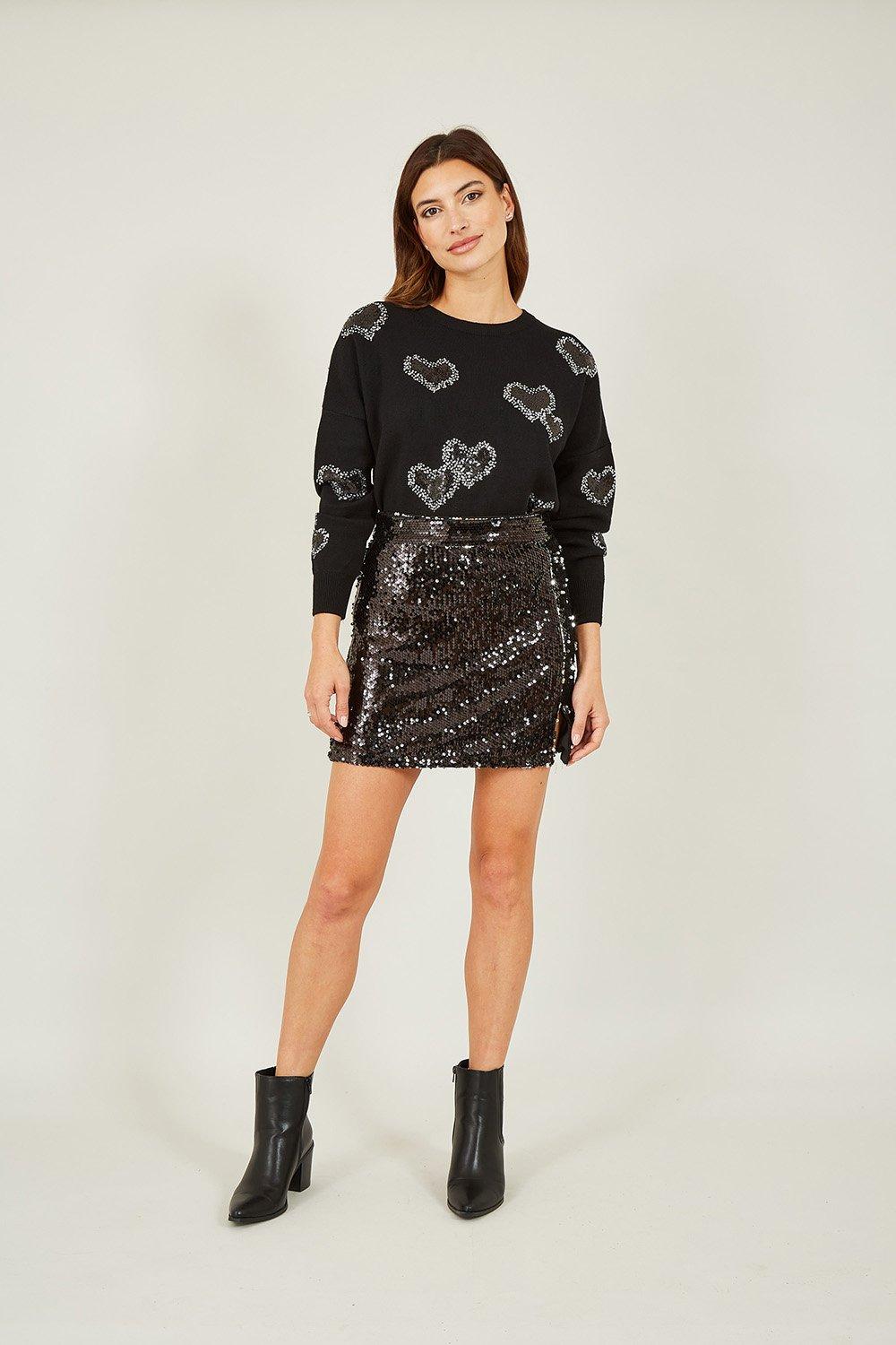 Black sequin hotsell skirt dorothy perkins