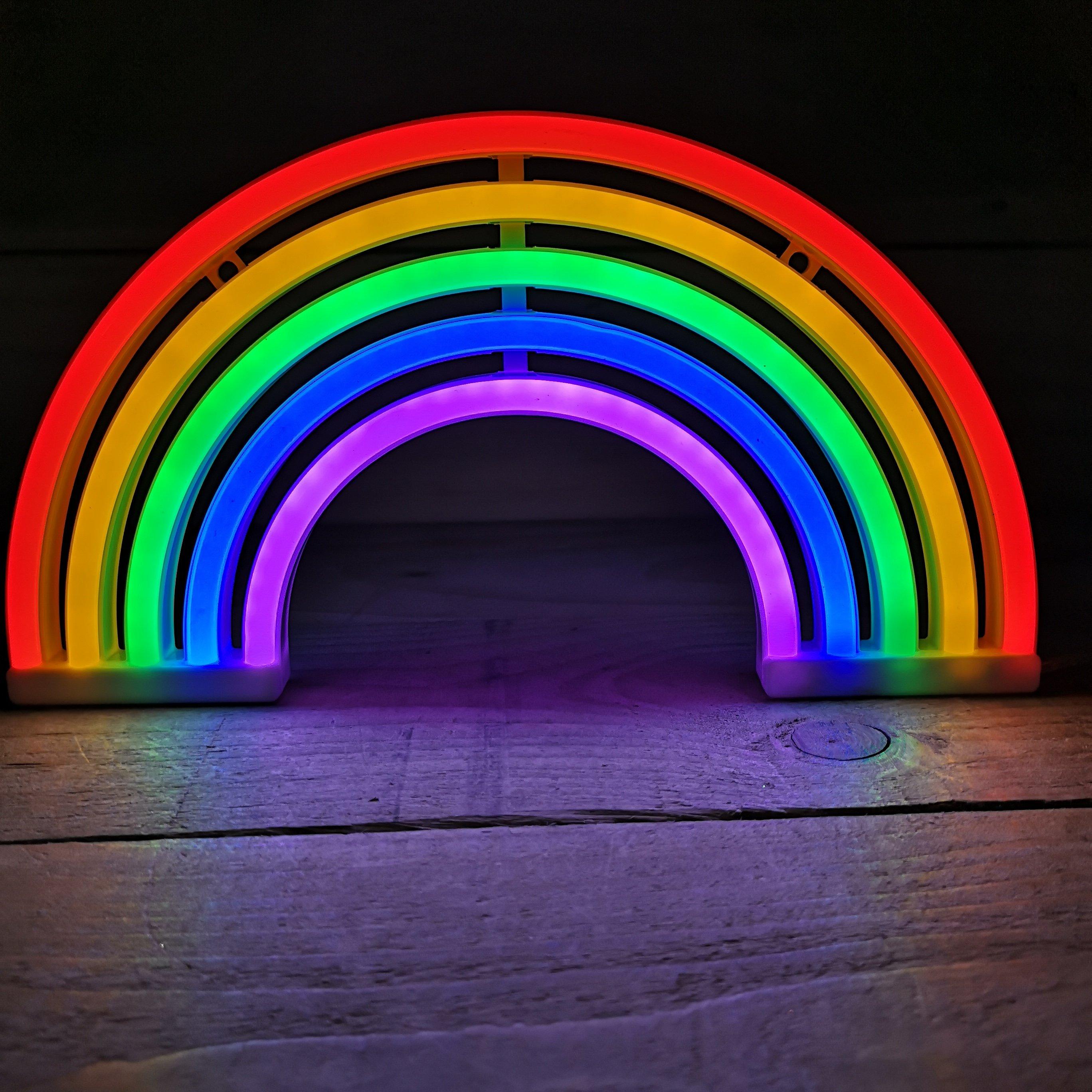 Rainbow neon light deals asda