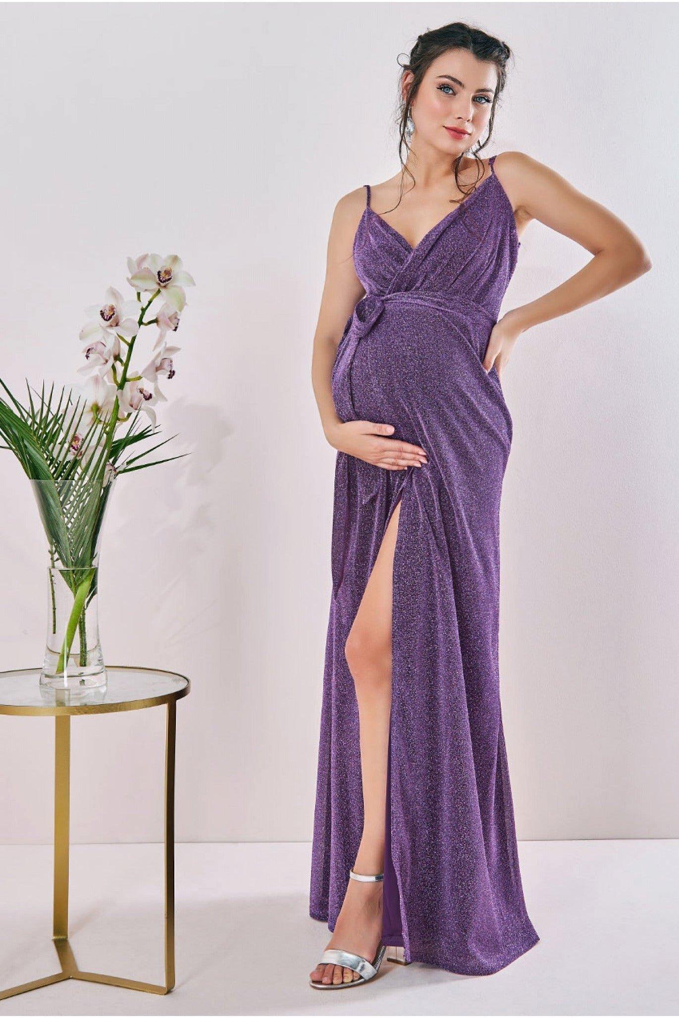 Spaghetti strap store maternity maxi dress