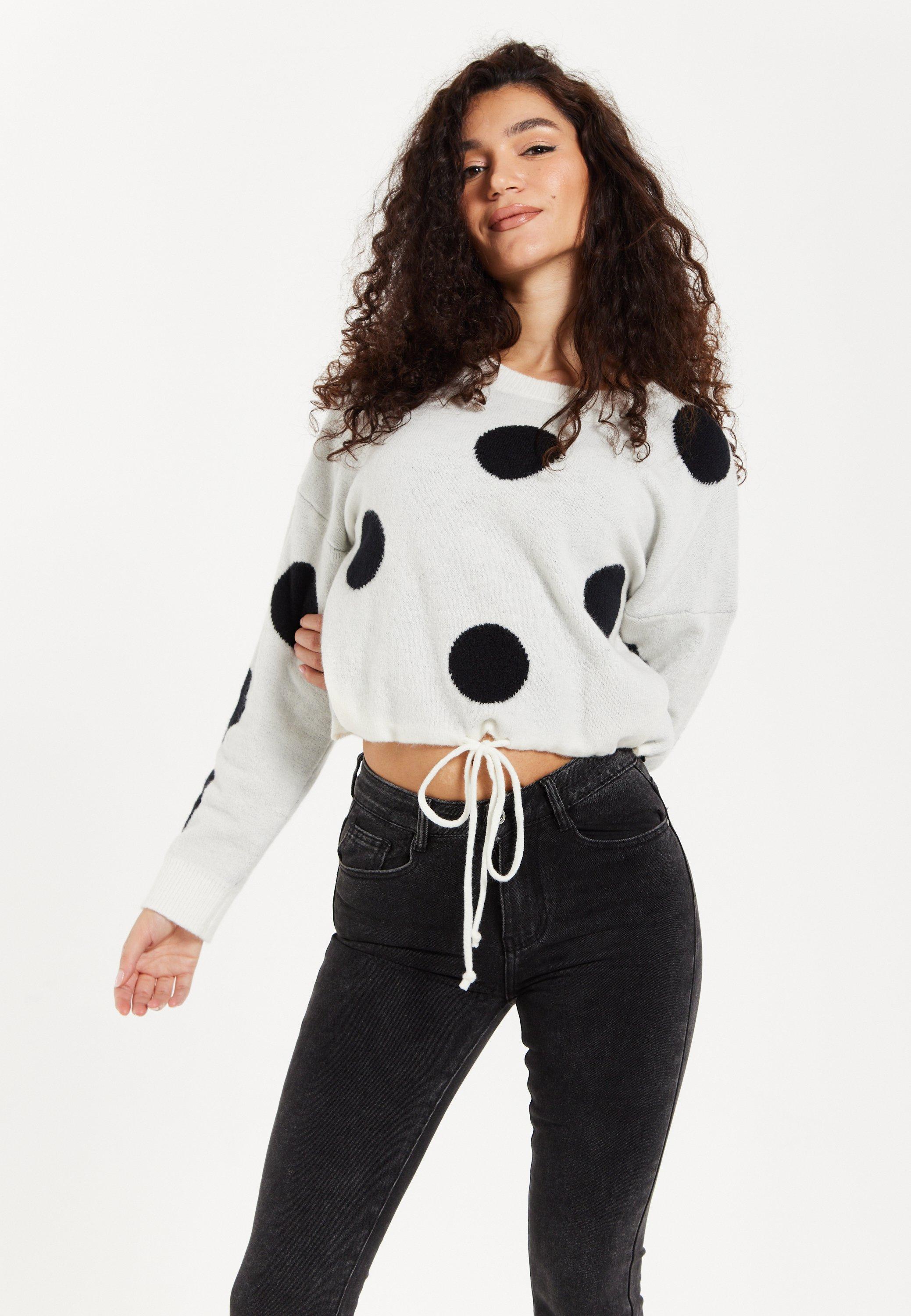 Black polka shop dot jumper