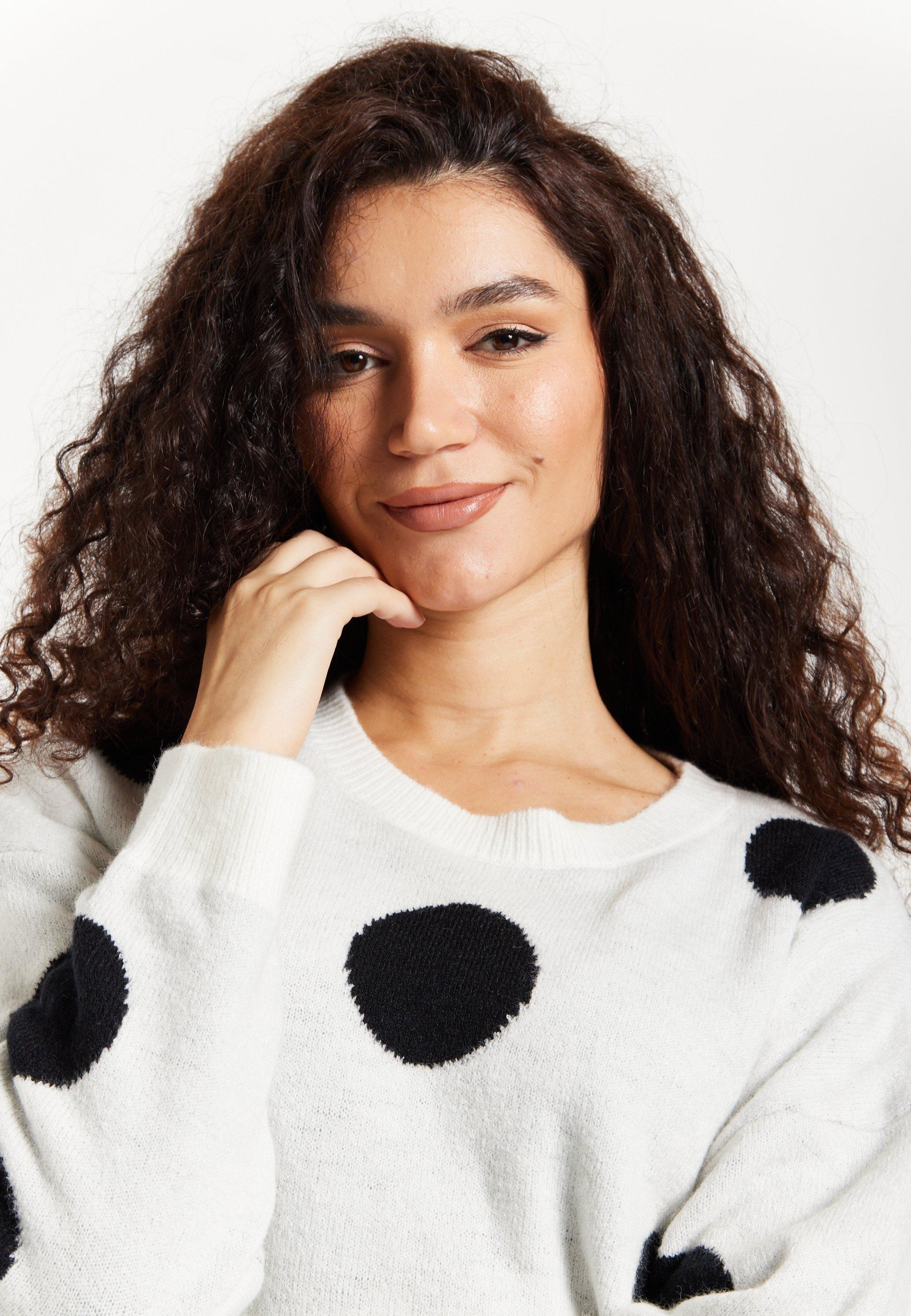 Black and white polka dot clearance jumper