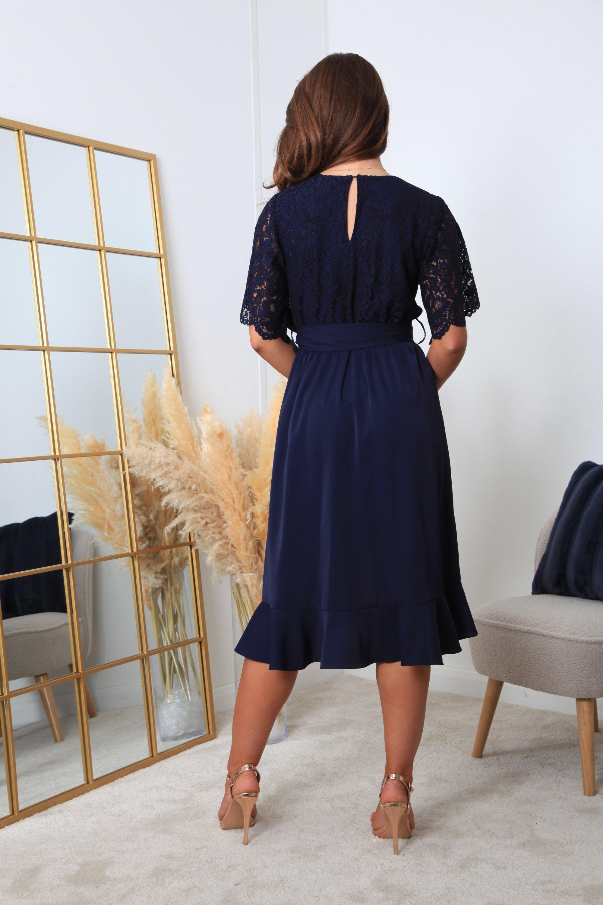 Dorothy perkins navy outlet lace dress