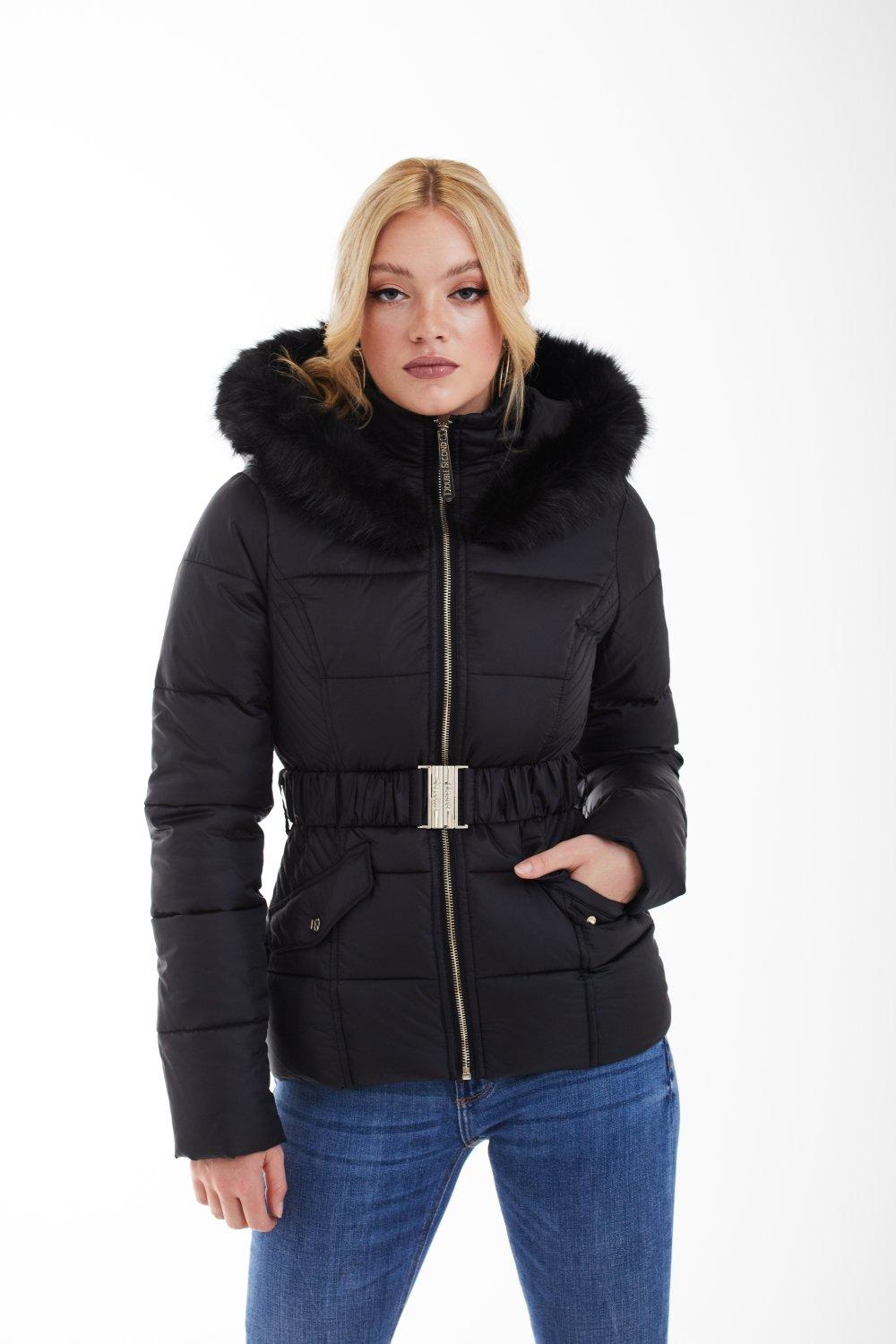 Lipsy short belted outlet puffer coat