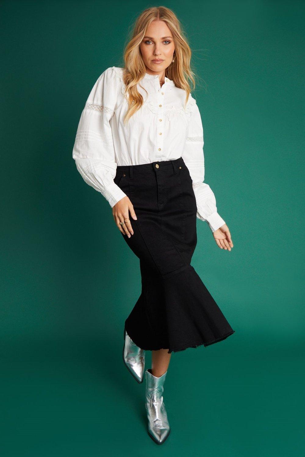 White denim 2024 skirt dorothy perkins