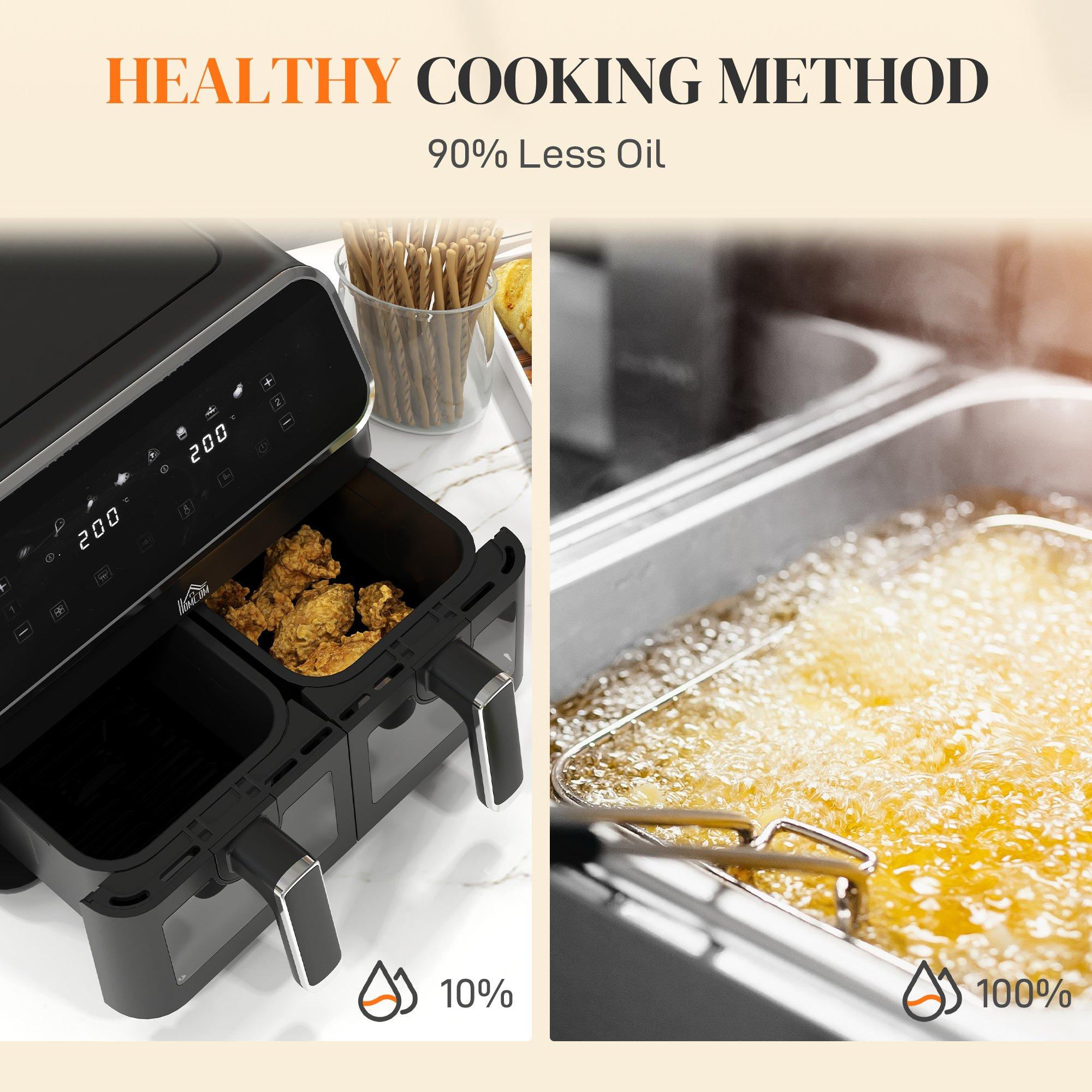 Fryers | Dual Air Fryer 8L Double Air Fryer With 8 Presets Smart Finish ...