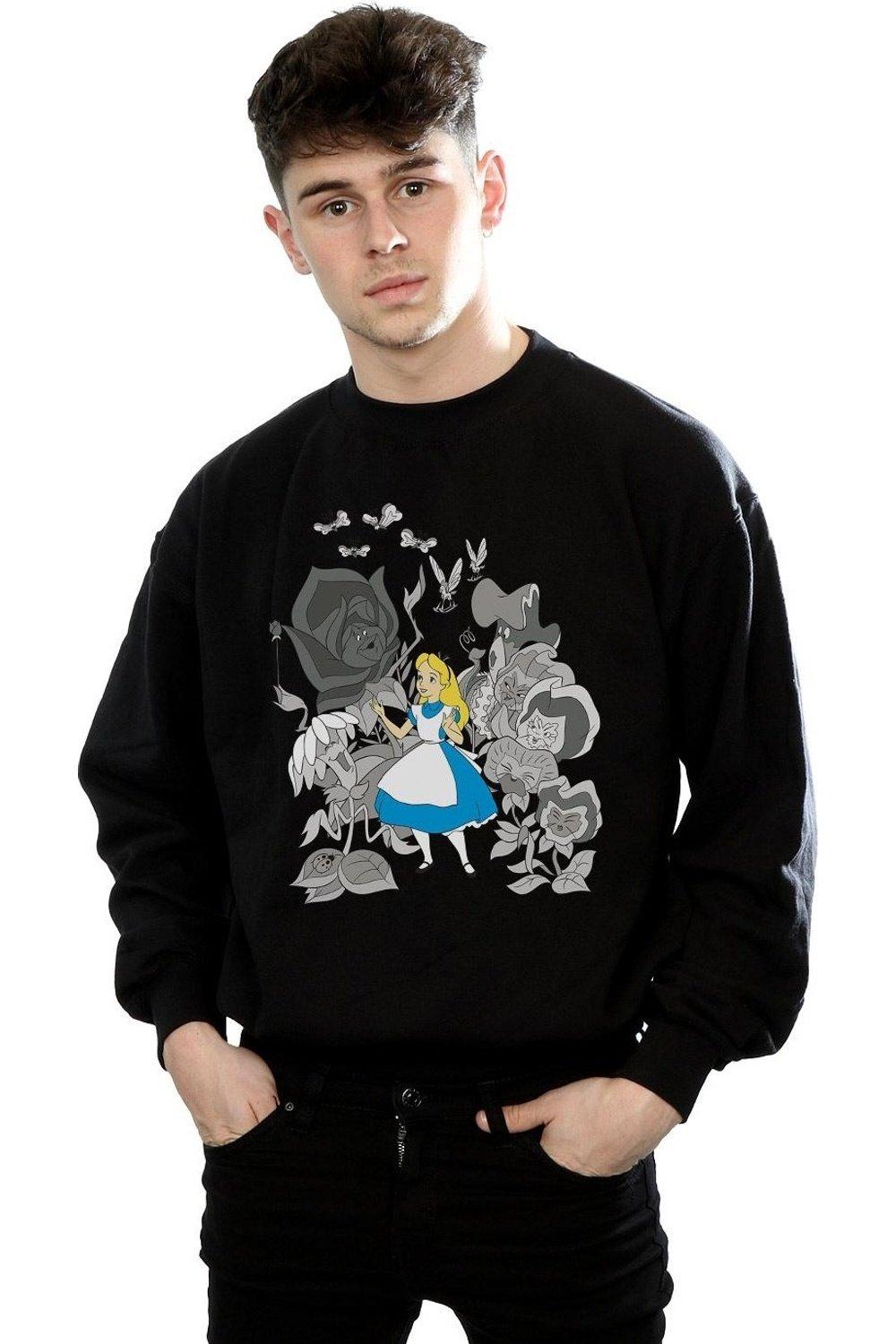 Hoodies Sweatshirts Alice In Wonderland Flowers Sweatshirt