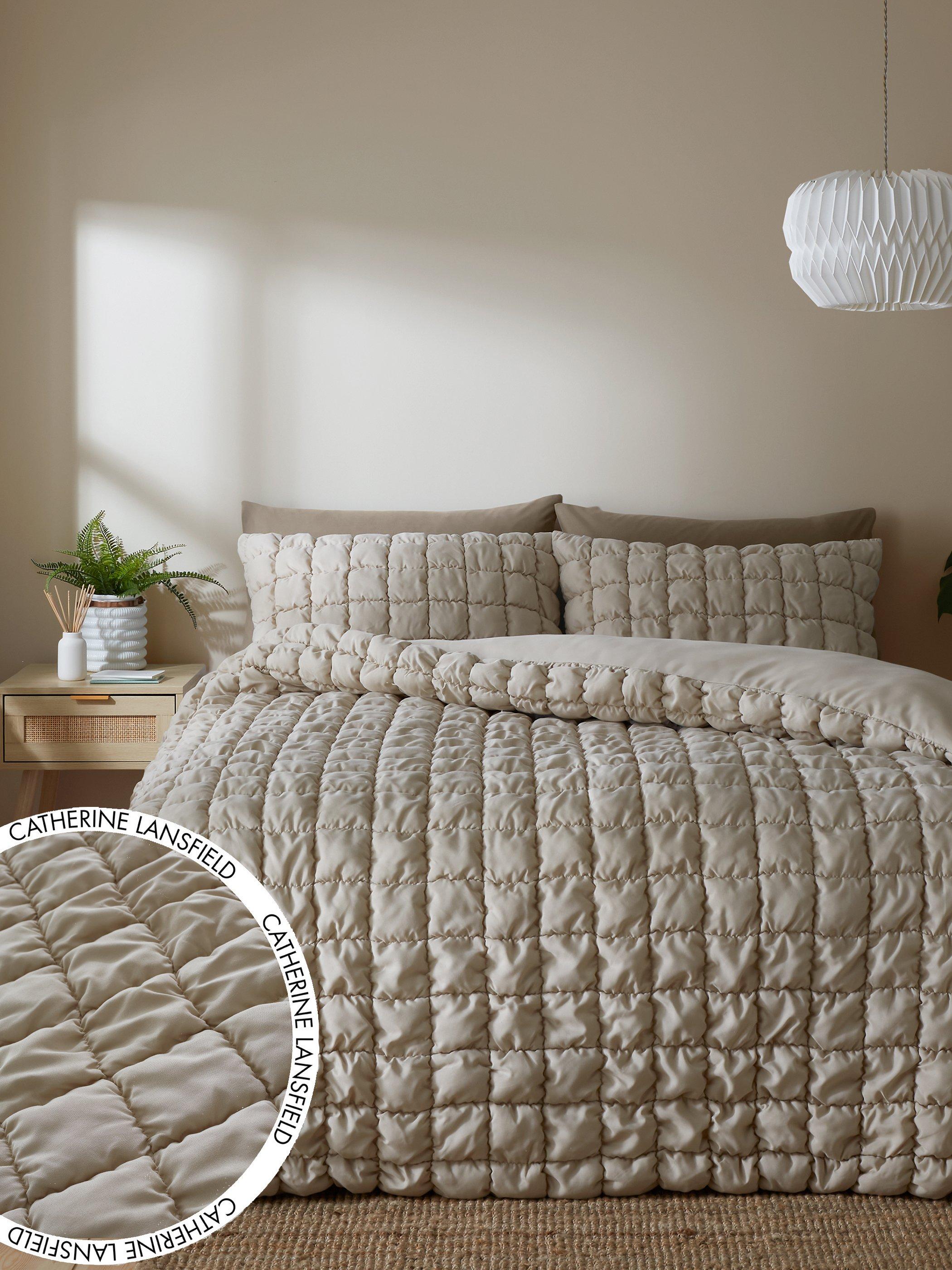 Bedding, Puffer' 3.5 Tog Quilted Duvet Cover Set