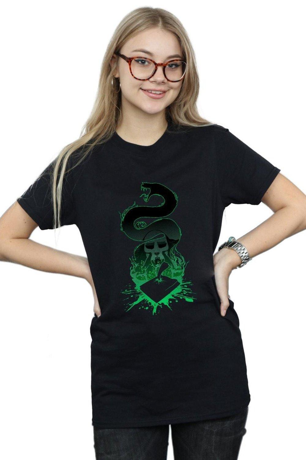 T-Shirts | Nagini Silhouette Cotton Boyfriend T-Shirt | Harry Potter