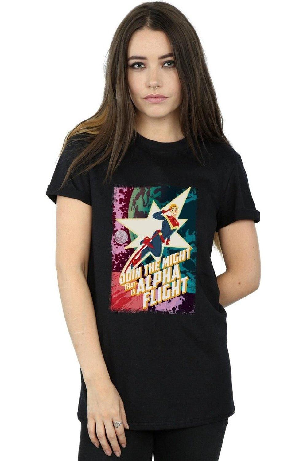 T Shirts Captain Alpha Flight Cotton Boyfriend T Shirt Marvel