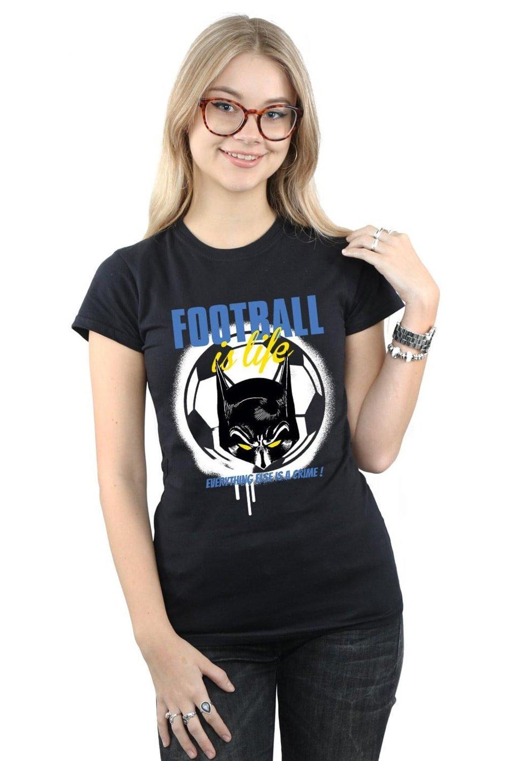 T-Shirts | Batman Football is Life Cotton T-Shirt | DC Comics