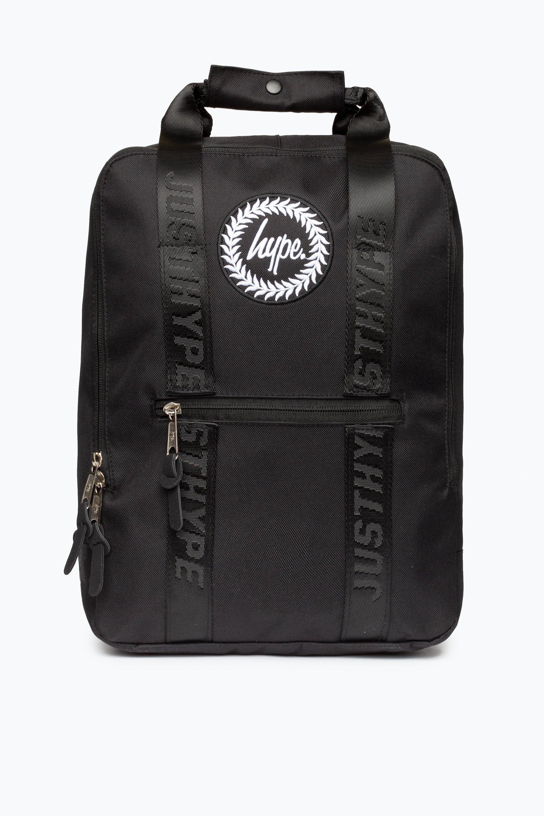 Hype black discount and white backpack