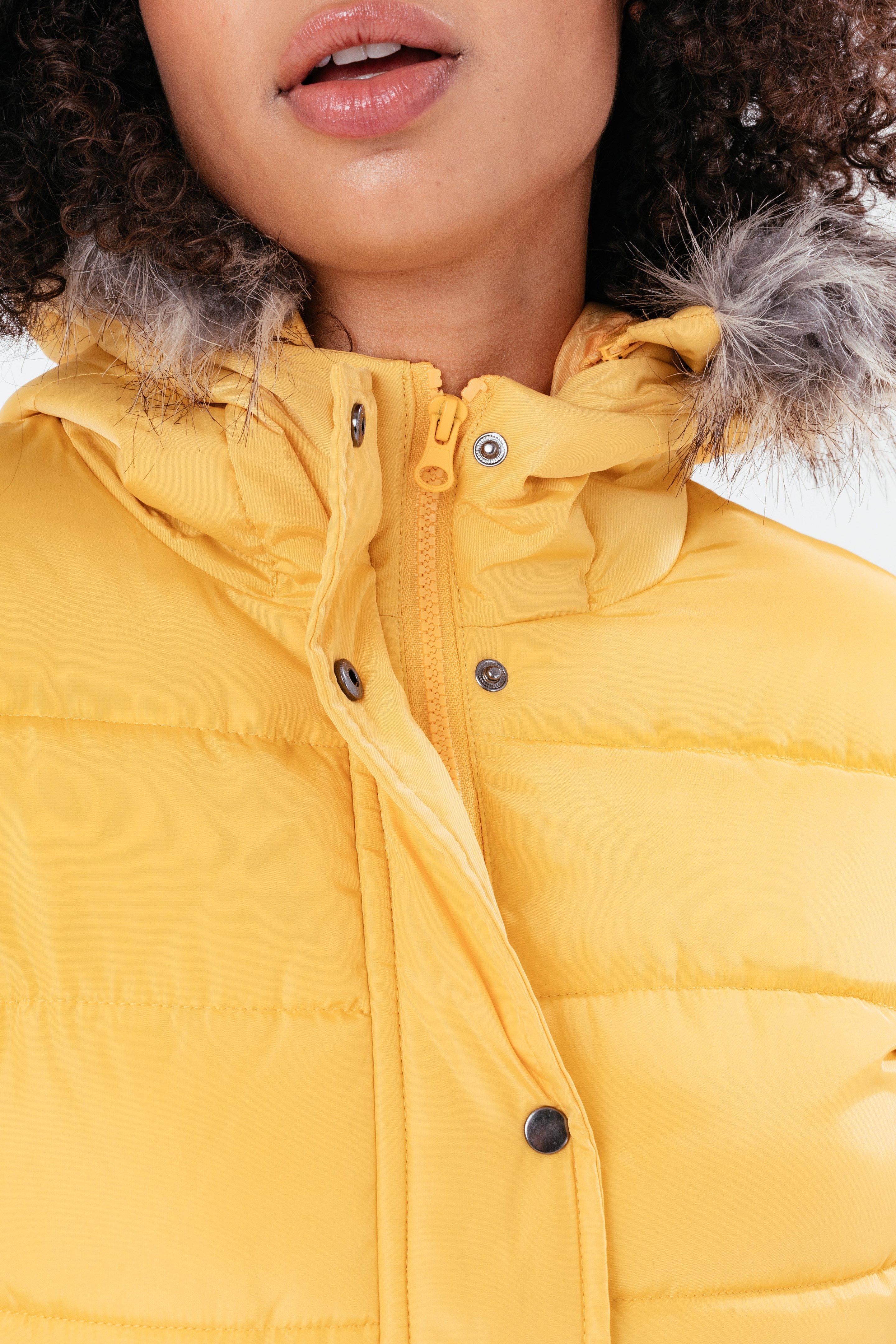 Mustard discount padded coat