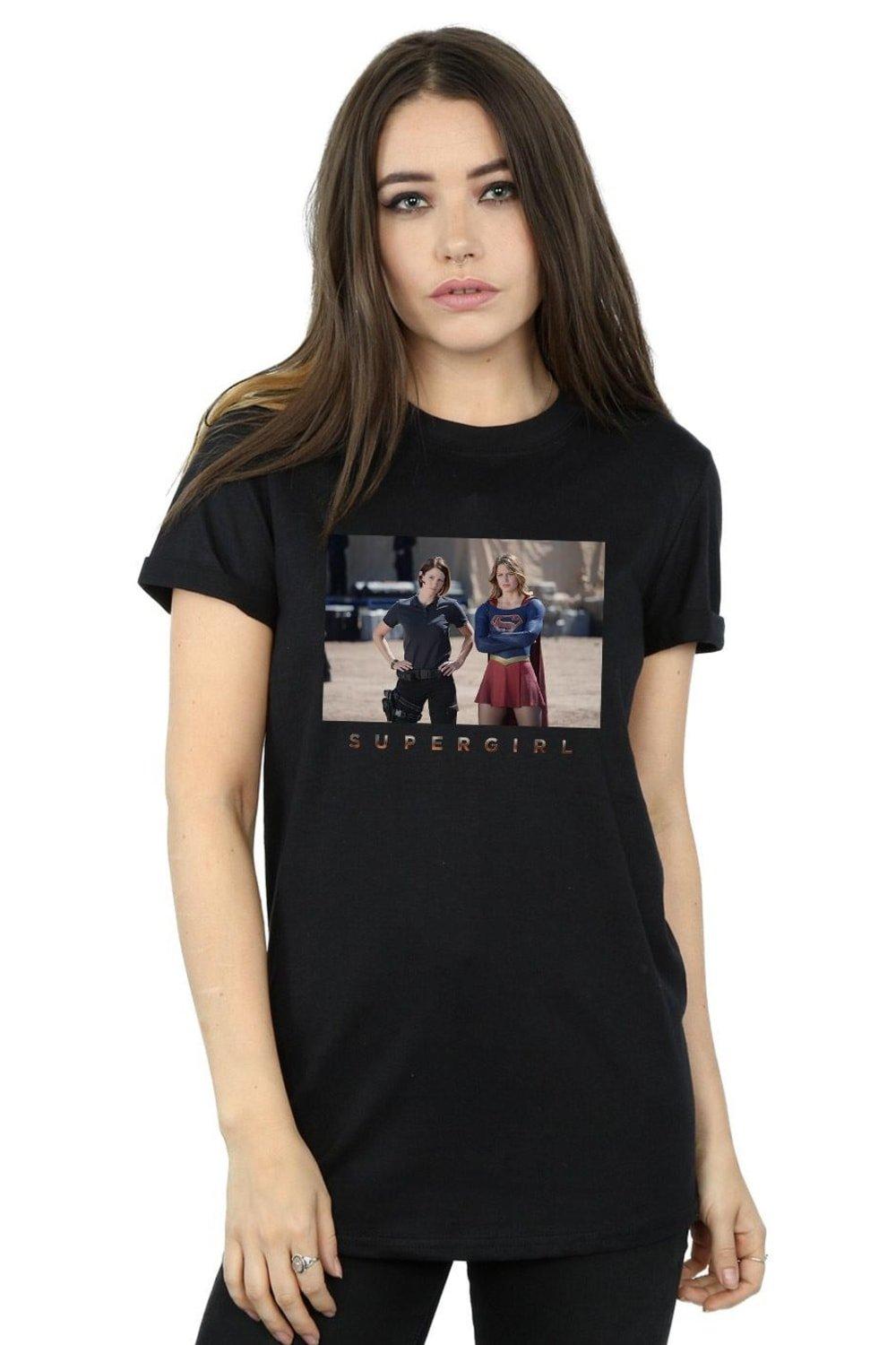 T-Shirts | Supergirl TV Series Sisters Photograph Cotton Boyfriend T ...