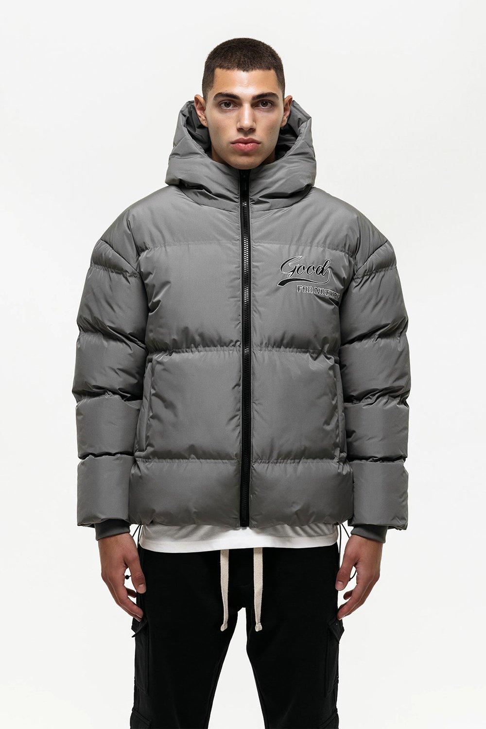 Jackets Coats Zip Through Funnel Neck Hooded Puffer Jacket