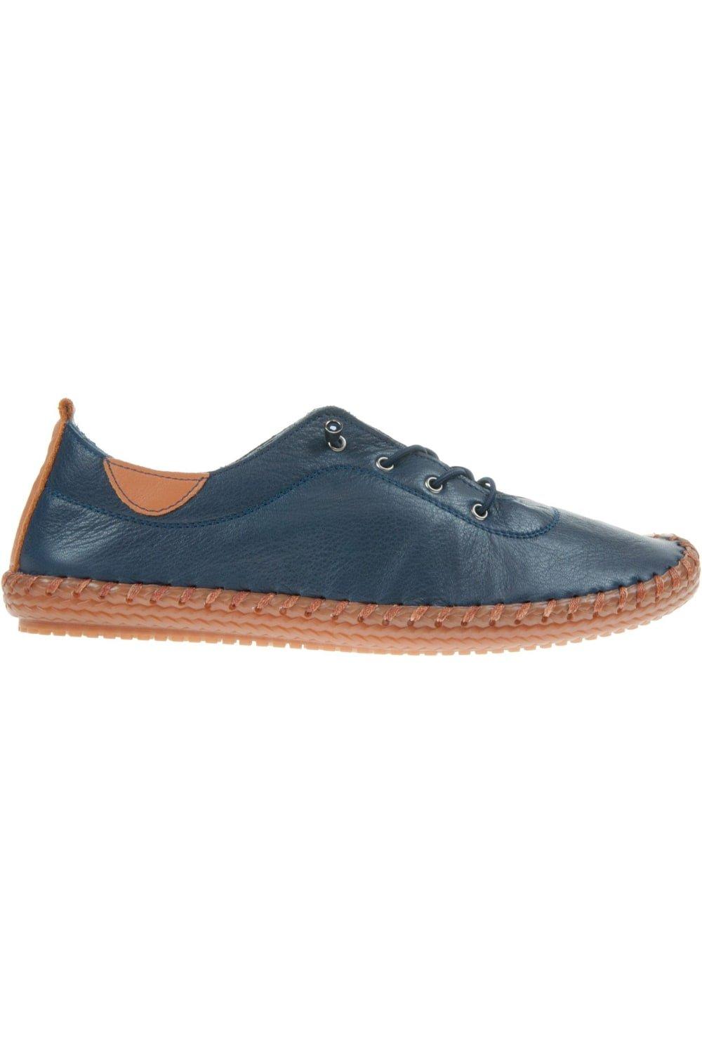 Flats | Whistable Leather Plimsolls | Lunar