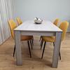 KOSY KOALA Grey Dining Table with 4 Mustard-Stitched Chairs Dining Room set thumbnail 2