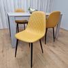 KOSY KOALA Grey Dining Table with 4 Mustard-Stitched Chairs Dining Room set thumbnail 4